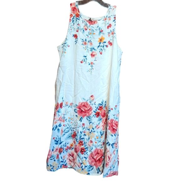 🛍️Xhiliration Floral Tank Top Dress Size Small With Open Back - Picture 1 of 2